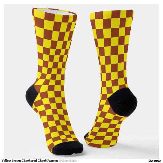 Chaussette Motif Brown jaune