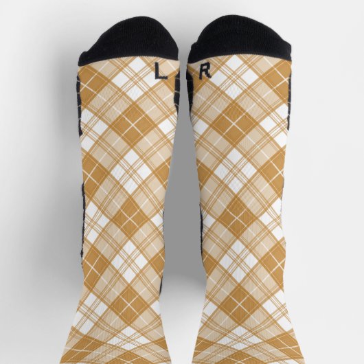 Chaussette Motif Brown Tartan blanc yxm0uat9 (Haut)
