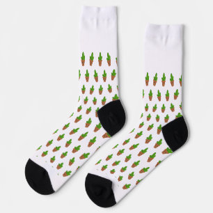 Chaussette Motif Cactus mignon sur chaussettes