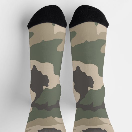 Chaussette Motif Camo Vert (Haut)