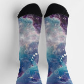 Chaussette Motif céleste bleu violet (Haut)