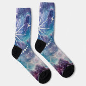 Chaussette Motif céleste bleu violet (Droite)