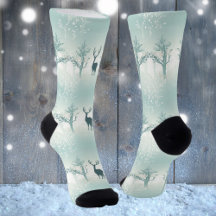 Motif cerfs et arbres