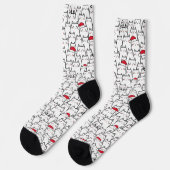 Chaussette Motif Chats de Noël (Gauche)