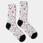 Chaussette Motif Chats de Noël (Droite)