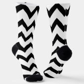 Chaussette Motif Chevron noir et blanc simple (Angulaire)