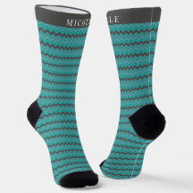 Motif Chevron Turquoise bleu vert sur mesure