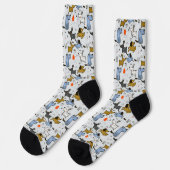 Chaussette Motif chien mignon Doodle (Gauche)