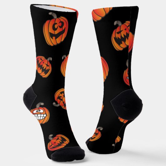 Chaussette motif citrouille (Angulaire)