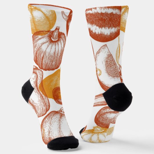 Chaussette motif citrouille (Angulaire)