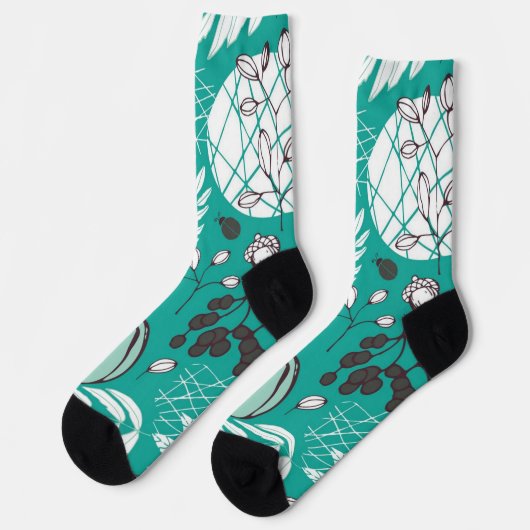 Chaussette motif citrouille (Gauche)