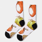 Chaussette motif citrouille (Gauche)