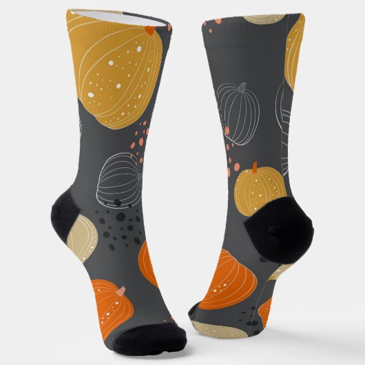Chaussette motif citrouille (Angulaire)