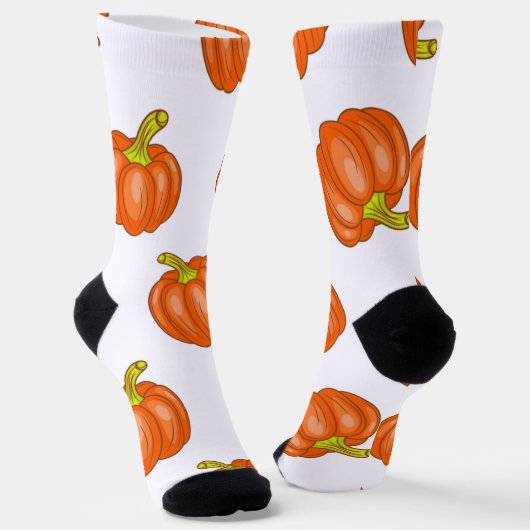 Chaussette motif citrouille (Angulaire)