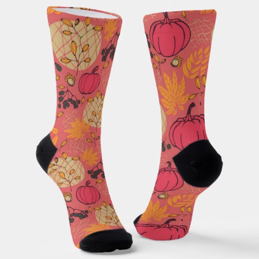 Chaussette motif citrouille (Angulaire)