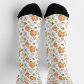 Chaussette Motif Citrouille d'aquarelle d'automne (Haut)