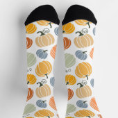 Chaussette Motif Citrouille d'automne coloré (Haut)