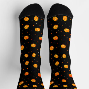 Chaussette Motif citrouille Jack-o'-Lantern Halloween heureux