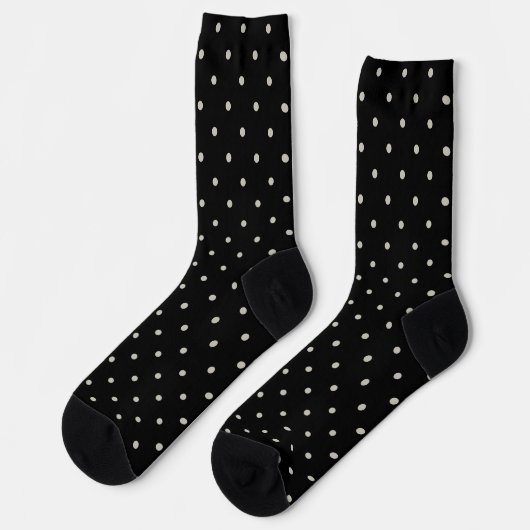 Chaussette Motif Classique à Points Imprimés Monochrome (Gauche)