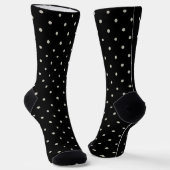 Chaussette Motif Classique à Points Imprimés Monochrome (Angulaire)