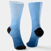 Chaussette Motif classique bleu géométrique en maillage sombr (Angulaire)