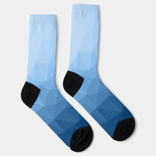 Chaussette Motif classique bleu géométrique en maillage sombr (Droite)