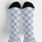 Chaussette Motif classique En vichy bleu coché (Haut)