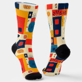 Chaussette Motif coloré abstrait (Angulaire)