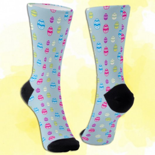 Chaussette Motif coloré des oeufs de Pâques