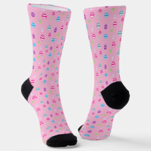 Chaussette Motif coloré des oeufs de Pâques