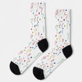 Chaussette Motif Confetti de la fête colorée (Gauche)