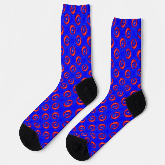 Chaussette Motif COOL bleu et rouge (Gauche)