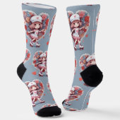 Chaussette motif corazones (Angulaire)