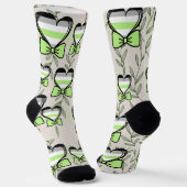 Chaussette motif corazones (Angulaire)