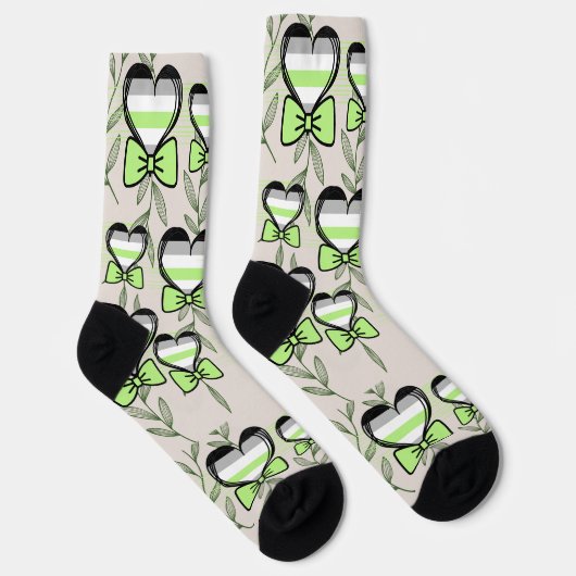 Chaussette motif corazones (Droite)