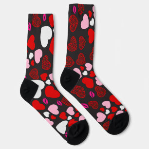 Chaussette motif corazones