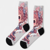 Chaussette motif corazones (Gauche)