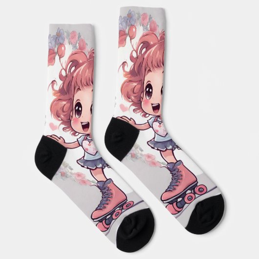 Chaussette motif corazones (Droite)