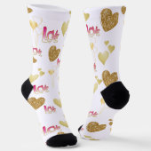 Chaussette motif corazones (Angulaire)
