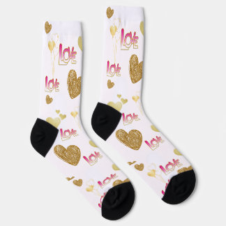 Chaussette motif corazones