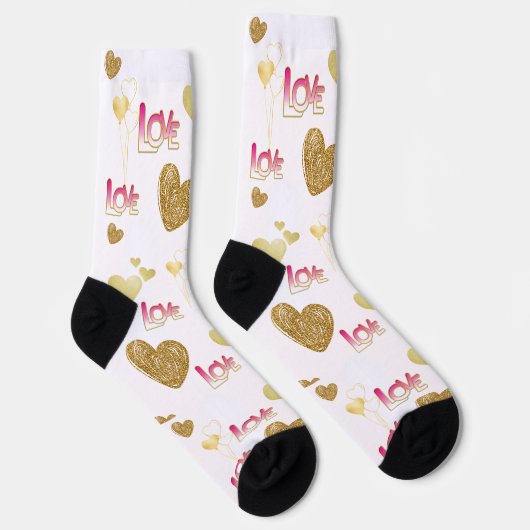 Chaussette motif corazones (Droite)