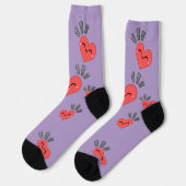 Chaussette motif corazones (Gauche)
