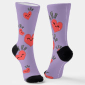 Chaussette motif corazones (Angulaire)