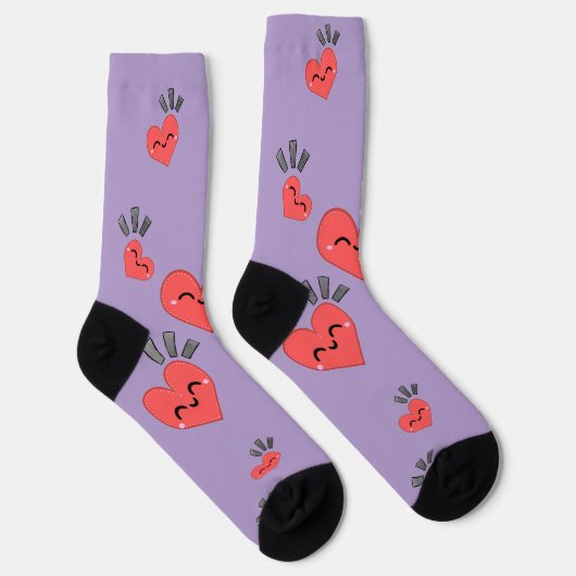 Chaussette motif corazones (Droite)