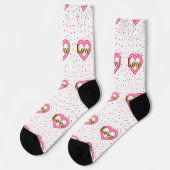 Chaussette motif corazones (Gauche)