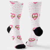 Chaussette motif corazones (Angulaire)