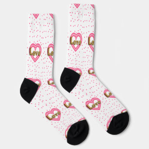 Chaussette motif corazones