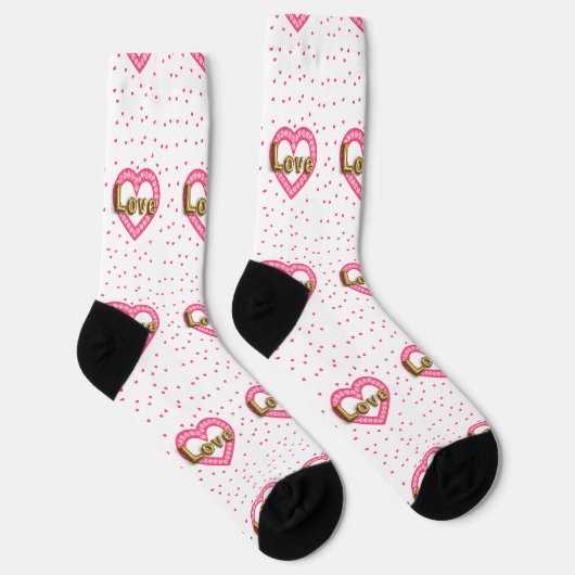 Chaussette motif corazones (Droite)