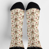 Chaussette Motif crâne avec coeur (Haut)