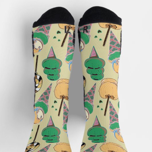 Chaussette Motif crème glacée | motif Lollies | lollipop 25 (Haut)